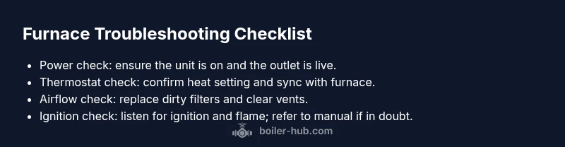 Furnace troubleshooting checklist infographic