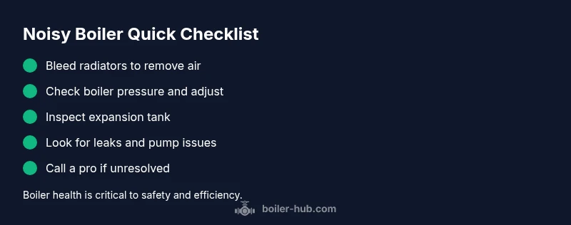 Checklist for fixing gurgling boiler