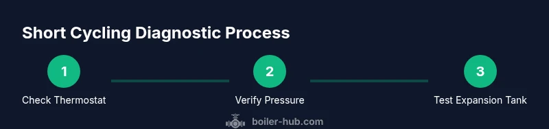 Process chart for diagnosing boiler short cycling