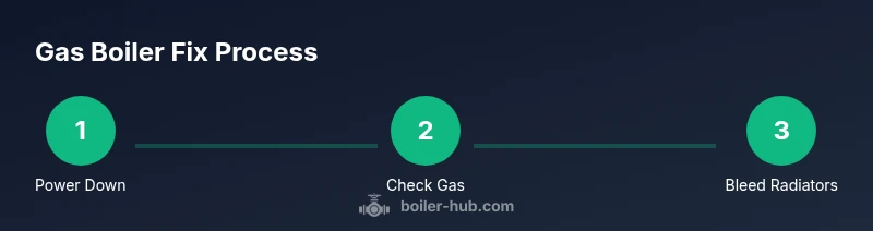 Process steps for fixing a gas boiler
