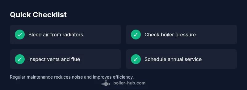Checklist for diagnosing a noisy boiler