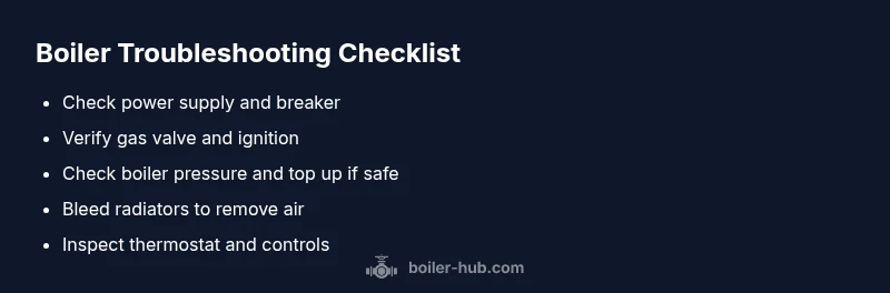 Checklist for boiler troubleshooting