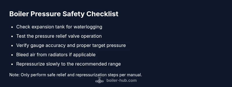 Checklist for managing high boiler pressure
