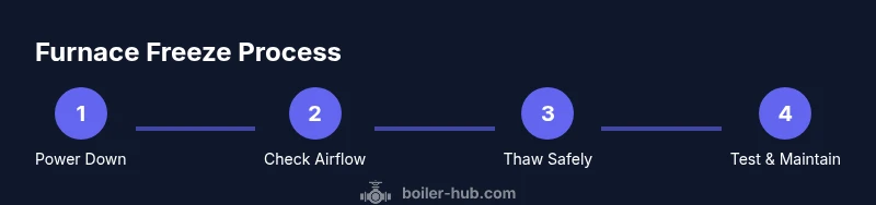 Process diagram for thawing and restoring a frozen furnace