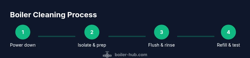 Process diagram for boiler cleaning steps