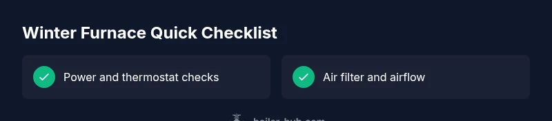 Winter furnace troubleshooting checklist infographic