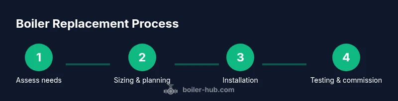 Process steps for replacing a boiler