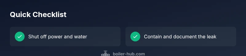 Checklist for leaking boiler safety steps