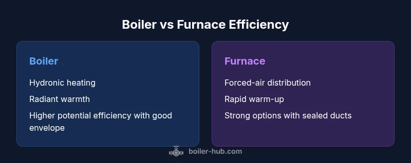 Comparison chart: Boiler vs Furnace Efficiency