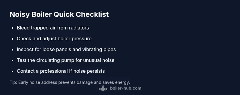 Checklist for quieting a noisy boiler