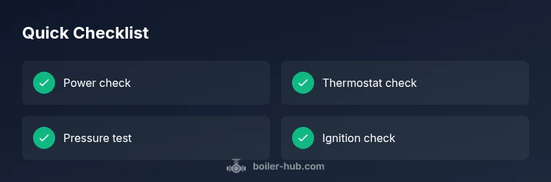 Checklist for diagnosing boiler issues