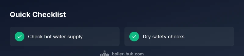 Infographic checklist for boiler downtime and dishwasher use
