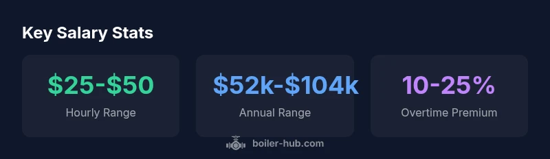 Salary statistics infographic for boilermakers (2026)