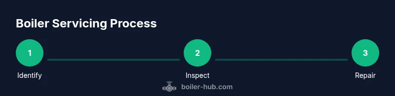 Process diagram of boiler servicing steps