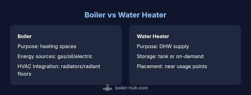 Tailwind infographic comparing boiler and hot water heater